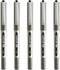 uni-ball Eye Fine Rollerball Pen, 0.7 mm Line, Black, Pack of 5