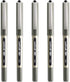 uni-ball Eye Fine Rollerball Pen, 0.7 mm Line, Black, Pack of 5