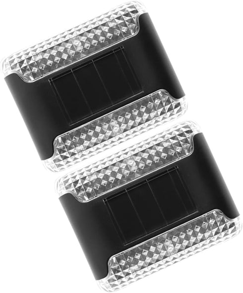 Toyvian 2pcs Solar Wall Lights Outdoor Solar Sconce Lights Waterproof White Powered