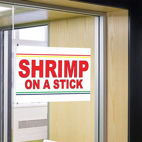 Fastasticdeals 36x24Inches Decal Stickers Multiple Sizes Shrimp on Stick Red Bar Restaurant Food Truck A Industrial