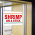 Fastasticdeals 36x24Inches Decal Stickers Multiple Sizes Shrimp on Stick Red Bar Restaurant Food Truck A Industrial