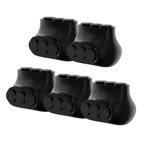 3 Port Insulated Multi Tap Connector 4-14 AWG Aluminum to Copper Wire Connectors, Slotted Allen Hex - 5 Pack