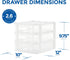 Gracious Living 3 Drawer Desktop Organizer, Craft Storage with Organization Lid for Office Supplies, White/Clear