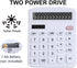 Office Desk Calculator, Cute Basic Calculator for Kids, Dual Power with Big Button Display for Home and School (White)