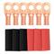 6pcs 6 Awg - 5/16" Sanuke Wire Lugs, Heavy Duty Ring Terminal Connectors for Battery Cable