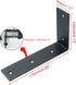 7x4 Inch,Pack 4 Alise Floating Shelf Brackets Heavy Duty L-Shaped Wall Brackets - Black Angle Corner Braces