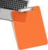 Rimilak Plastic Clipboards with Low Profile Metal Clip, Translucent Clip Board, 12.5 x 9 Inch, Orange