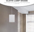 E27 Bulb Luxshiny Square Lamp Shade for Table Lamp and Pendant Light with Compatibility Fabric and Iron Construction