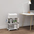 VEDECASA 2 Tier Modern White Wooden Under Desk Printer Stand with Storage Bag for Home Office