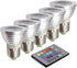 OMTO E26/E27 3W RGB Color Changing Spotlight, Dimmable with IR Remote Control, Pack of 5, Mood Ambiance Lighting