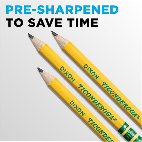 Ticonderoga DIX13472 Golf Pencil, Yellow, 72 Count