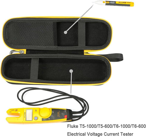 RAIACE Hard Carrying Case for Fluke T5-1000/T5-600/T6-1000/T6-600 Electrical Tester - Black