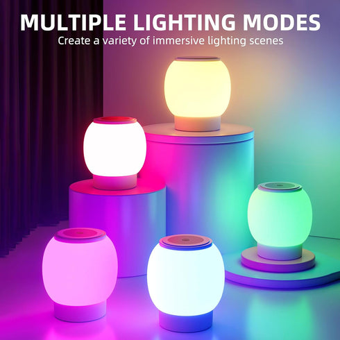 Bullishman Dimming, timed,8000mAh RGB ambient night light, Eye Caring, Multiple color variations, Stepless Touch Night