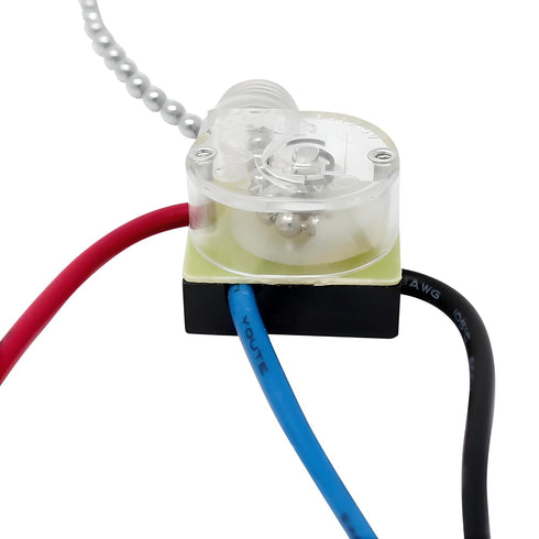 ZE-110 3 3 2 3A125VAC 6A250VAC Wire Ceiling Fan Light Switch Way Circuit Pull Chain Replacement Repair Kit for Fans