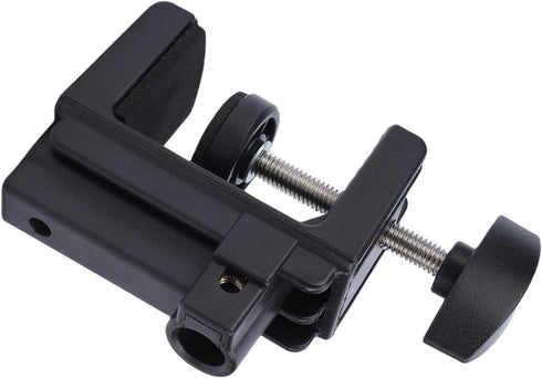 Qinlorgo 1.2cm 1/4in Universal Desktop C Clamp, Aluminum Alloy Cantilever Bracket Table Mount Clamp, and Hole, Desktop