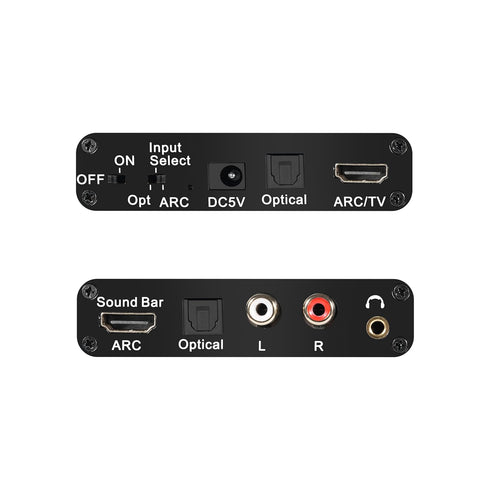 KLEAWARTE 3.5mm HDMI ARC Audio Extractor Optical/SPDIF HDMI ARC to Optical/SPDIF ARC L/R Jack Stereo DAC Converter
