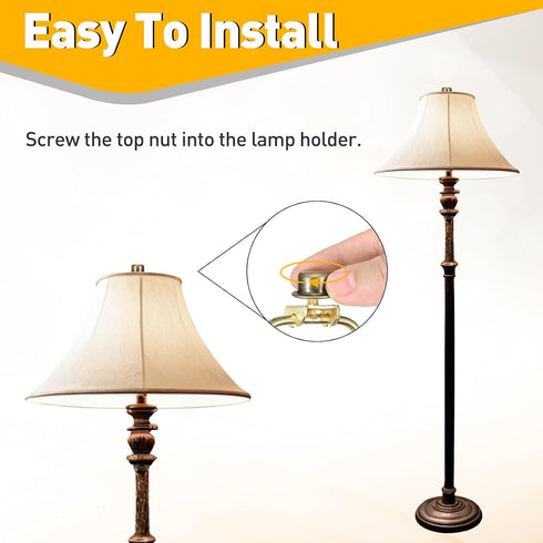 2Pcs 0.5" 1/4-27 uxcell Tall Lamp Finials Bronze, Thread Lamp Cap Knob Decoration Screw Cap Nuts with Cleaning Cloth