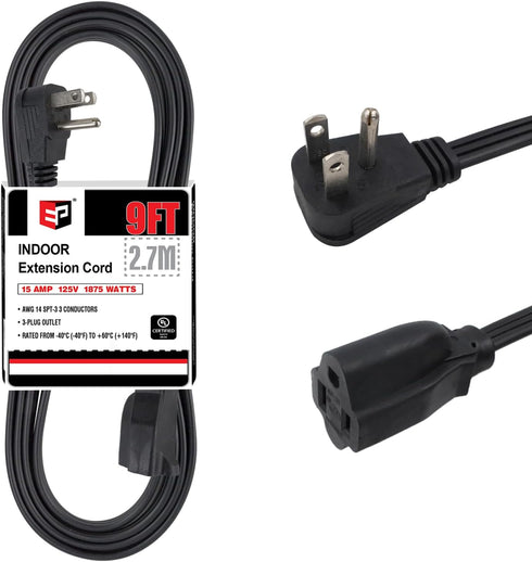 EP 9 Ft Heavy Duty Appliance Extension Cord, 14 Gauge 3 Prong SPT-3 Cable for Major Appliances