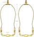 Lamp Shade Harp Holder for Table and Floor Lamps,2 Set Heavy Duty Detachable Lamp Shades Bracket with 3/8 Standard Saddle and Lamp finials (Polished Brass, 8 Inch)