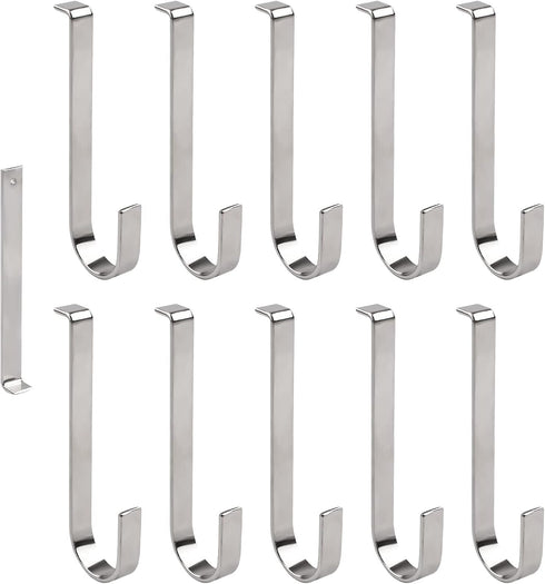 Vinyl Siding Hangers, 10PCS Heavy Duty Stainless Steel Low Profile Hooks, No Damage No Drill for Home Decor