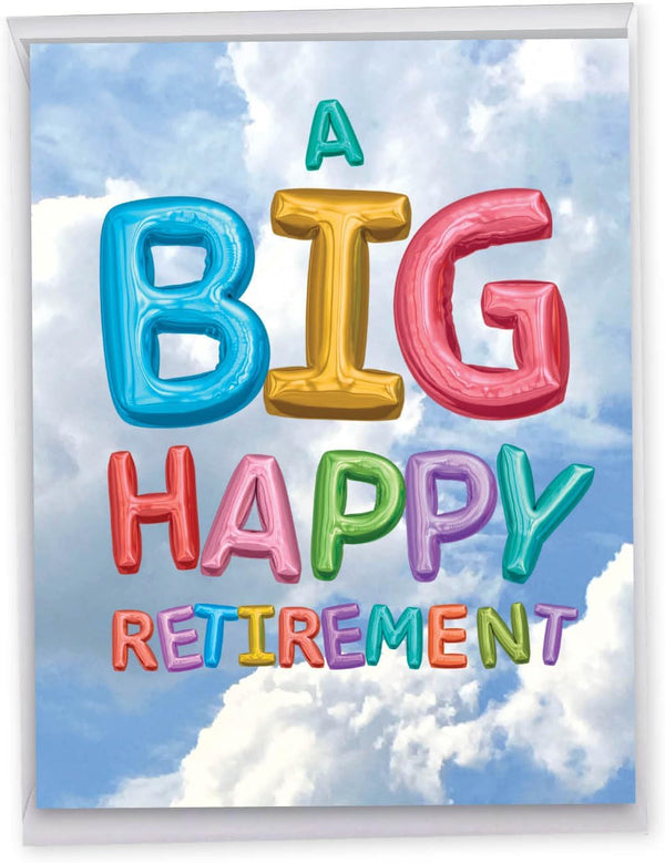 The Best Card Company Jumbo Retirement Card, 8.5 x 11 Inch Big Group Notecard for Retiree