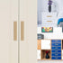 4PCS Closet 256mm/10''Hole Wooden Pull Handle, Solid Wood Dresser Wardrobe Door Pull,Cupboard Cabinet Bedside Table