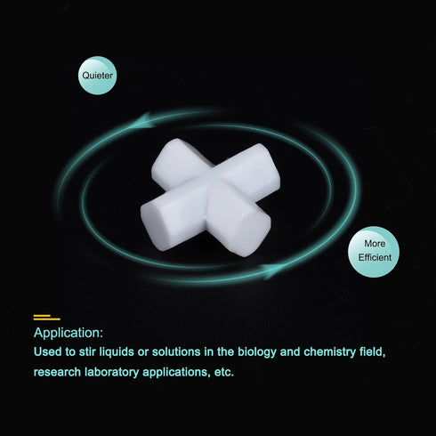 MECCANIXITY Magnetic Stirrer Mixer Stir Bar Rod - 20mm Cross Shape PTFE Coating Magnet for Laboratory (3Pcs)