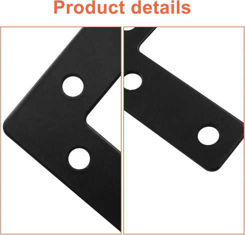 Bivethoi 20 50 50mm (2" 2") Pcs L Shape Flat Mending Plates, x x Stainless Steel Corner Braces with Screws, Flat Angle