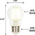 Westinghouse 5279020 9 Watt A15 Dimmable Clear Filament LED Light Bulb, 100 Watt Equivalent, 6 Pack
