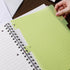 Koogel Hardcover Spiral Notebook with Tabs, 8.5x11inch, College Ruled Journals with Dividers, Perforated Edges, Purple