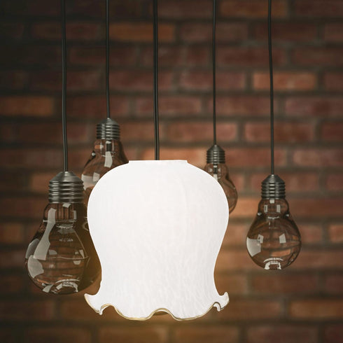 5.11X5.00X5.00 Inch MAGICLULU Glass Lamp Shade Replacement for Pendant Light Fixture Frosted Glass Lampshade Accessory