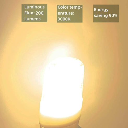 G4 LED Light Bulb 2W Equivalent to 20W, Warm White 3000K, 200lm Bi-pin Base, 120V, Pack of 10