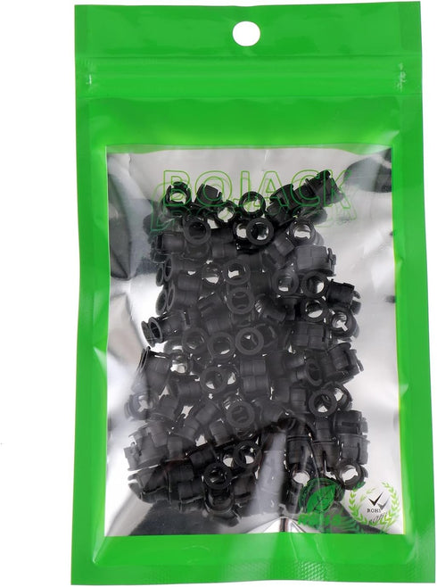 BOJACK 100 Pieces Black Plastic 5mm LED Holder, LED Bezel Holder for Light Emitting Diode Mounting