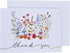MONORD Wildflowers Thank You Cards with Envelopes, Folded Blank Cards, Set of 10