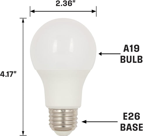 Westinghouse Lighting 5297020 9 Watt A19 Daylight LED Light Bulb, 60 Watt Equivalent, 6 Pack