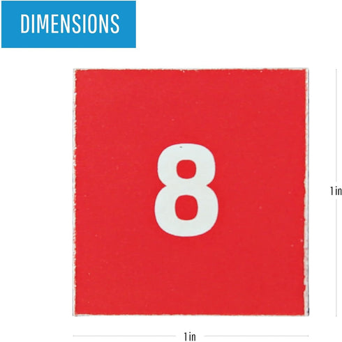 MasterVision Magnetic 1-31 Calendar Board Numbers, Set of 35-1" Calendar Dates, White on Red, Perfect Magnets for Dry Erase Planning Boards by MasterVision