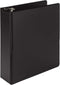 Samsill Economy 1 Inch Mini 3 Ring Binder, Made in The USA, 9.1" x 7.5" Round Ring Binder, Black