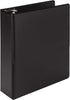 Samsill Economy 1 Inch Mini 3 Ring Binder, Made in The USA, 9.1" x 7.5" Round Ring Binder, Black