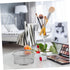 Paper Clip Barrel Office Desk Supplies, Metal Silver Holders for Small Things, Mesh Containers for Desk