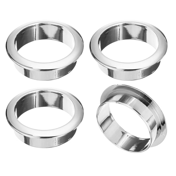 uxcell 4Pcs Cable Hole Cover, 2 inch ABS Grommet for Office Desk Cable Organizer, Silver