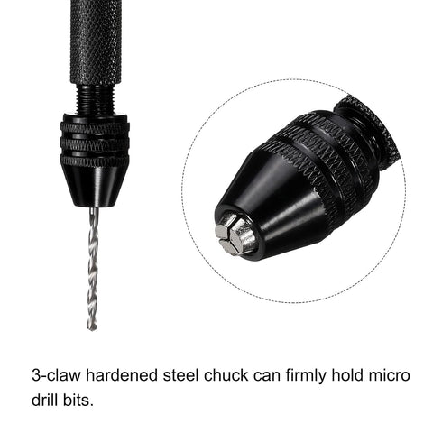 uxcell 26pcs Pin Vise Hand Drill Bit Set, 0.5mm-3.0mm Micro Mini Twist Drill Bits for Metal Wood Plastic DIY