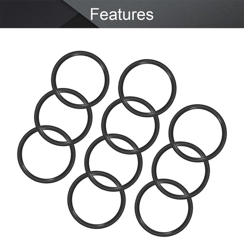 Othmro 10pcs Nitrile Rubber O-Rings, 3.1mm Wire Dia, 41mm OD, Black Washers for Oil or Air Sealing