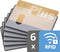 valonic Set of 6 RFID Blocking Sleeves, Credit Card Protector Sleeve for Wallet, Protection Block for Cards