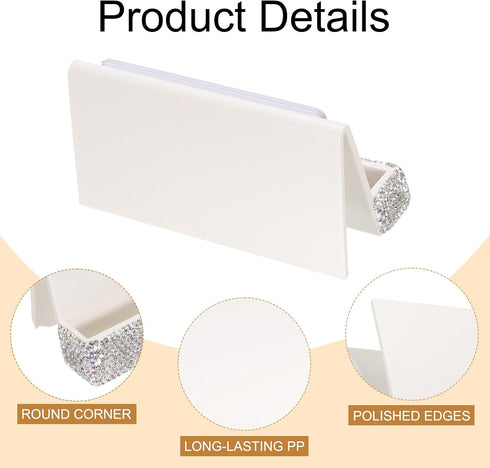 uxcell Business Card Holder for Desk, Plastic Single Side Business Name Card Organizer Desktop Card Rack Display Stand