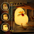 LVOERTUIG 30 Cute Duck USB Rechargeable Night Light, Silicone Kids Lamp with Minute Timer & Tap Control, for Nursery