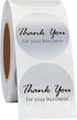 Hybsk Gold Foil Thank You for Your Business Stickers, 1.5" Round, Total 500 Labels Per Roll (Silver)