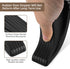 Premium Rubber Door Stoppers, 2 Pack Floor Wedge Door Stops for Heavy Duty Door, Carpet Gaps (Black)