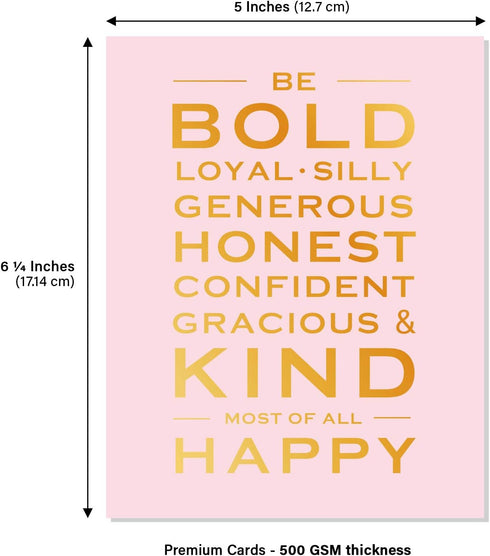 Eccolo Inspirational Cards Set with Wooden Display Stand - 12 Boxed Daily Words Encouragement Cards for Self-Love and