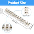 DIANN 10pcs Terminal Block Set 12-Position Dual Row Terminal Strip Screw Terminal Electric Barrier Block for Small Home Projects and Electrical 10Amp 380V