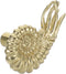 OUNONA Drawer Knob Solid Brass Nautilus Shape Door Knob Unique Retro Brass